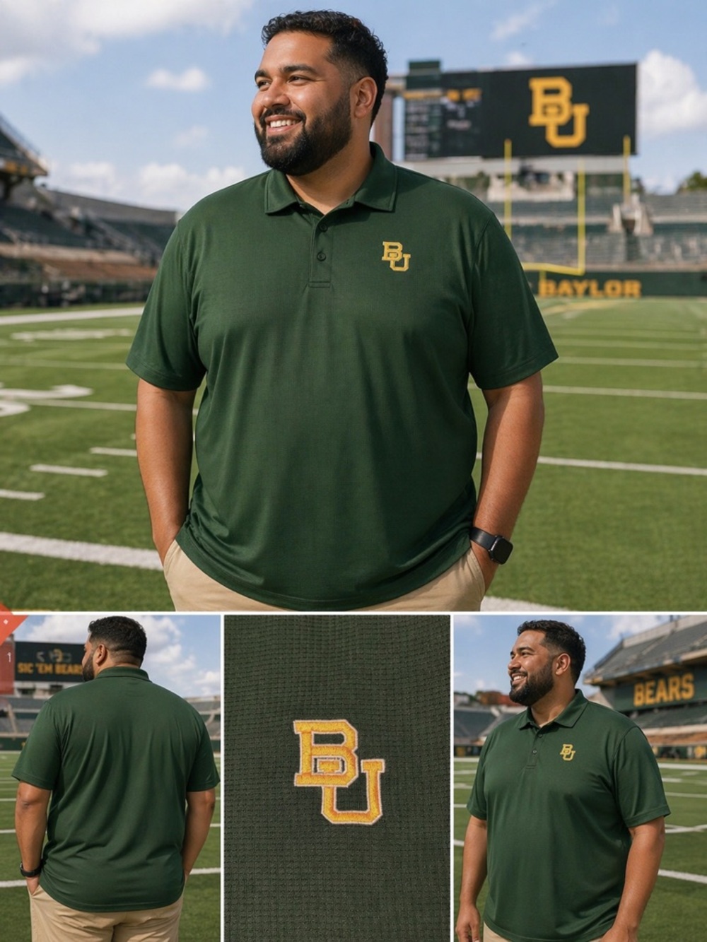 💚 Baylor Bears Cutter & Buck Polo (XXL)
